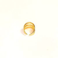 Anillo ajustable aros baño oro