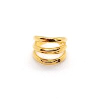 Anillo ajustable aros baño oro