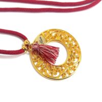 Colgante cordón Milán ajustable con pieza Filigrana Aro 49 mm